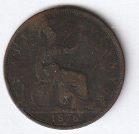 REGNO UNITO 1876 HALF PENNY (MDG126.23 - C. 1/2 Penny