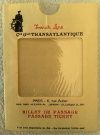 Documents Paquebot Liberté Cie Générale Transatlantique French Line Paris New York Ticket Baggage Check Cabine 1958 - Andere & Zonder Classificatie
