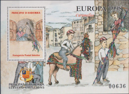 GIROSTAMPS.-  PRINCIPAT DE ANDORRA .-  FRANQUICIA POSTAL - EUROPA 1997 - EL BUNER D' ORDINO - Episcopal Viguerie