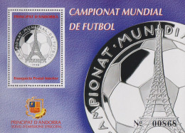 GIROSTAMPS.- ANDORRA . SERVICIO DE EMISIONES DE FRANQUICIAS: CAMPEONATO MUNDIAL DE FUTBOL FRANCIA'98 - Episcopal Viguerie