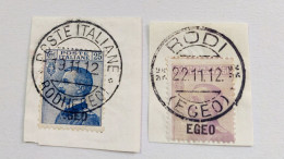 Stamps Greece Italy   1912 EGEO ( Hellas 1-2). - Dodécanèse