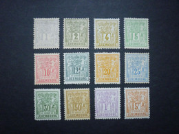 Luxemburg Luxembourg Allegorie 1882 Mi 45-56 *, Komplett, RARR! (KW: 400€) - 1882 Allegory