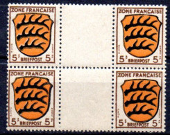 Allemagne: Yvert N° 3**; MNH; Deux Paires Avec Pont - Ongebruikt