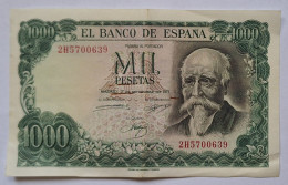 BILLET ESPAGNE - P.154 - 1000 PESETAS - 17/09/1971 (1974) - PORTRAIT JOSE ECHEGARAY - IMMEUBLE BANQUE D'ESPAGNE MADRID - 1000 Pesetas