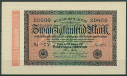 Dt. Reich 20000 Mark 1923, DEU-95b FZ CD, WZ Mäander, Fast Kassenfrisch (K1766) - 20000 Mark