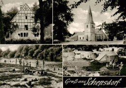 Schepsdorf Lingen Ems Kirche Fachwerkhaus Badestelle Am Fluss Campingplatz - Lingen