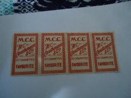 GREECE  SE TENANT 4  MNH VIGNETTE VIGNETTES BRILLANT CIGARETTES - Andere & Zonder Classificatie