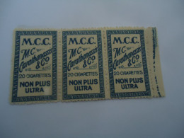 GREECE  SE TENANT 3  MNH VIGNETTE VIGNETTES BRILLANT CIGARETTES - Andere & Zonder Classificatie
