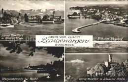 Langenargen Bodensee Schloss Montfort Fliegeraufnahme Uferpromenade Bei Nacht Sc - Langenargen