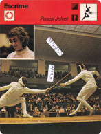 Fiche ESCRIME - SCHERMEN : Pascal Jolyot ( Né Fontainebleu 1958 )   Contre B. Boscherie - Fechten