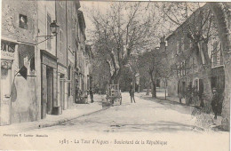 LE 2-(84) LA TOUR D' AIGUES - BOULEVARD DE LA REPUBLIQUE - VILLAGEOIS - 2 SCANS - La Tour D'Aigues