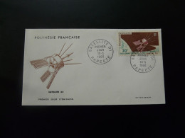 FDC Espace Space Satellite D1 Polynésie 1966 - Oceania