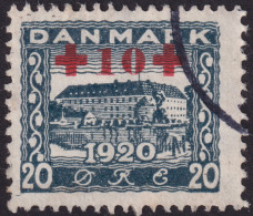 Denmark 1921 #B2 Fvf-u 20o+10o Slate W/Red Ovpt - Fiscali