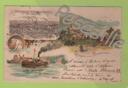 Delcampe - BE BERN - CP LITHO THUN / GRUSS VOM THUNERSEE / SPIEZ / HOFFMANN'S STARKEFABRIKEN SALZURLEN - CIRCULEE EN 1906 ? - Thun