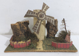 87338 Pastorello Presepe - Mulino In Legno E Sughero - 23x12 Cm - Kerstkribben