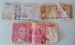Wastelot Of 3 Banknotes And 1 For Surprise - Collections & Lots