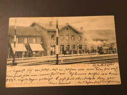 Luxembourg Luxemburg Carte Postale Ettelbruck Gare Train 1901 - Ettelbruck