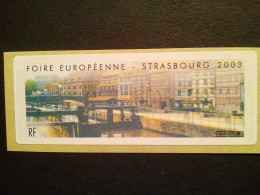Vignette Timbre De Distributeur FOIRE EUROPÉENNE DE STRASBOURG 2003 0,05€ - 1999-2009 Vignettes Illustrées