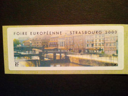 Vignette Timbre De Distributeur FOIRE EUROPÉENNE DE STRASBOURG 2003 0,02€ - 1999-2009 Vignettes Illustrées
