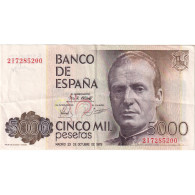 Espagne, 5000 Pesetas, 1979-10-23, TTB - [ 4] 1975-… : Juan Carlos I