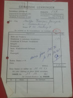 Luxembourg Facture, Gemeinde Lenningen 1961 - Luxemburgo