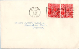 1 1/2d KGV (2) 1930 Sydney, N.S.W. To Oberweimar, Germany. - Storia Postale