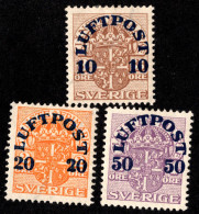 Sweden Scott C1-C3 Unused Hinged. - Ungebraucht