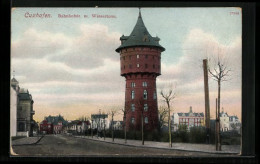 AK Cuxhaven, Nordseebad, Bahnhofstrasse Mit Wasserturm - Wassertürme & Windräder (Repeller)