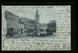 Mondschein-AK Gerbstedt, Strassenpartie Mit Bäckerei Von Fritz Koch - Gerbstedt