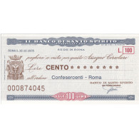 Italie, 100 Lire, 1976-12-10, NEUF - [10] Checks And Mini-checks