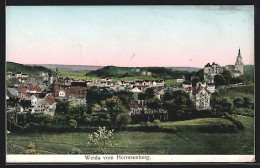 AK Weida / Thür., Totalansicht Mit Kirche Vom Hermsenberg - Weida