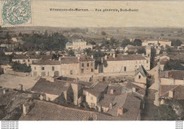 B8- 40) VILLENEUVE DE MARSAN (LANDES) VUE GENERALE (SUD OUEST)  - (CARTE TOILEE COULEURS) - Labrit