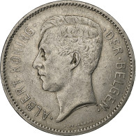 Belgique, Albert I, 5 Francs, 5 Frank, 1930, Nickel, TTB, KM:98 - 5 Francs & 1 Belga