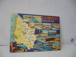 Delcampe - LA GIRONDE SES BELLES PLAGES CPM 1983 - Landkarten