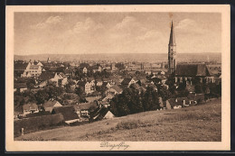 AK Dingolfing, Panorama Mit Kirche - Dingolfing