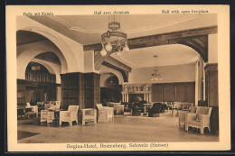 AK Beatenberg, Regina-Hotel, Halle Mit Kamin, Innenansicht - Beatenberg