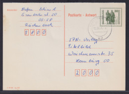 DDR Ganzsache P 108 A Antwort Goethe Schiller Denkmal Reichenbach Nach Hamburg - Postkarten - Gebraucht