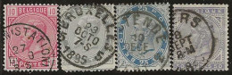 Belgie  .    OBP  .   38/41    (2 Scans)     40: Papier Op Gom   .        O    .   Gestempeld - 1883 Leopold II.