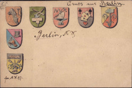 * O-1000 Berlin Wappen-AK Handgemalt - Other & Unclassified