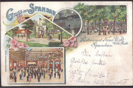 Gest. O-1000 Berlin-Spandau Gasthaus Neue Welt 1902 - Other & Unclassified