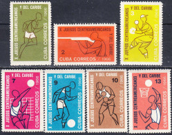 CUBA 1966, SPORT GAMES On CENTRAL AMERICA And CARIBBEAN, COMPLETE, MNH SERIES In GOOD QUALITY,*** - Unused Stamps