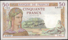 Frankreich 50 France 1937 Erh. II 1937-13.5.37 Erh. II - Other & Unclassified