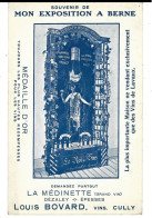 Suisse -cully   - Louis  Bovard  Vins   - Souvenir De Mon Exposition A Berne -   Demandez  La Medinette   -  Medaille D' - Cully