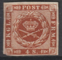 DANEMARK - 1858 - YVERT N°8 (*) NEUF SANS GOMME - COTE = (100) EUR - Neufs