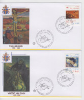 Vatikan MiNr. 1461-1462 Maler Van Gogh Gauguin Gemälde FDC 2003 - Covers & Documents