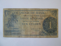 Netherlands East Indies 1 Roepiah/1 Gulden 1948 Banknote See Pictures - Dutch East Indies