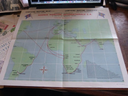 CB17 CMB Compagnie Maritime Belge Carte Tracé De Route - Geographical Maps