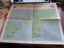 CB17 CMB Compagnie Maritime Belge Carte Tracé De Route - Geographical Maps