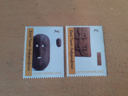 TIMBRES  NATIONS  UNIES  ( New-York  )  ANNEE  2002    N  876  /  877  COTE  2,80  EUROS  NEUFS** - Neufs