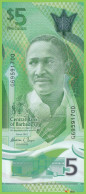 Voyo BARBADOS 5 Dollars 2022 P81 B240a G UNC Polymer - Barbados